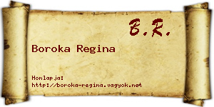 Boroka Regina névjegykártya